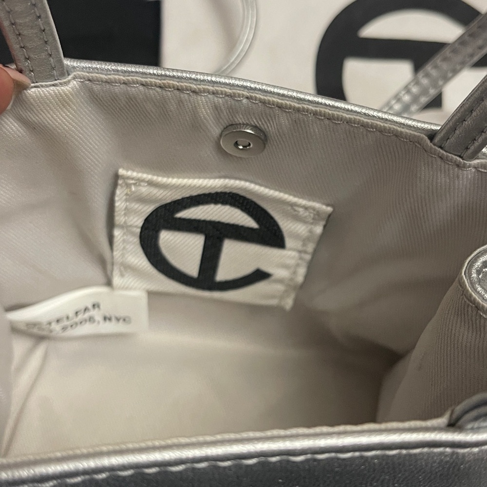 TELFAR Small Shopping Bag (Silver) - Picture 4 of 9